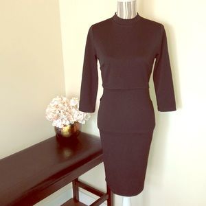 Sexy Peek Hole Mock Fitted Dress